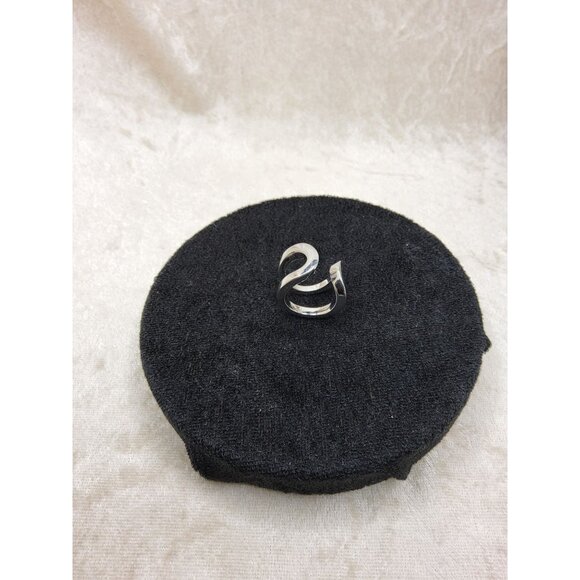 Vintage Unisex Double Band Stainless Steel Solid Double Loop Ring - Picture 5 of 7